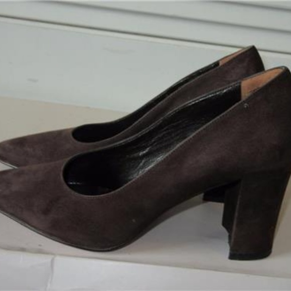 NEW WOMENS STEPHANE KELIAN BROWN SUEDE PUMPS 7.5 - Picture 4 of 6